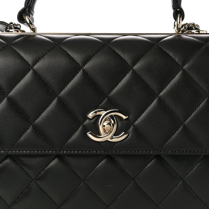 Chanel Lambskin Quilted Medium Trendy CC Flap Dual Handle Bag Black 8 of 10