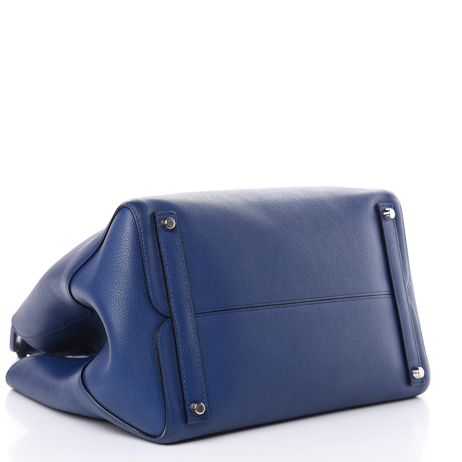 Christian Dior Supple Grained Calfskin Large Open Bar Tote Blue 4 of 16