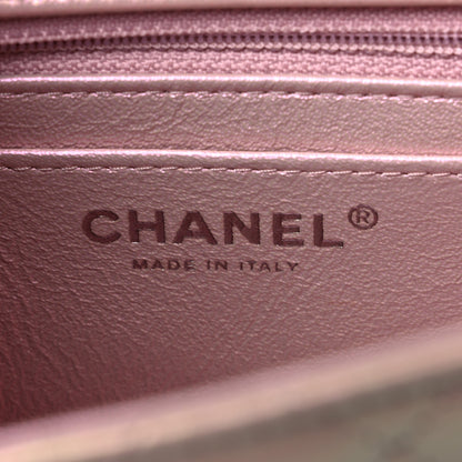 Chanel Iridescent Calfskin Quilted Mini Square Flap Pink 6 of 10