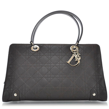 Christian Dior Calfskin Cannage Stitched Large East West Lady Dior Brown 1 of 9