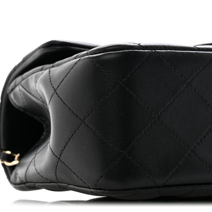 Chanel Lambskin Quilted Mini Top Handle Rectangular Flap Black 9 of 13