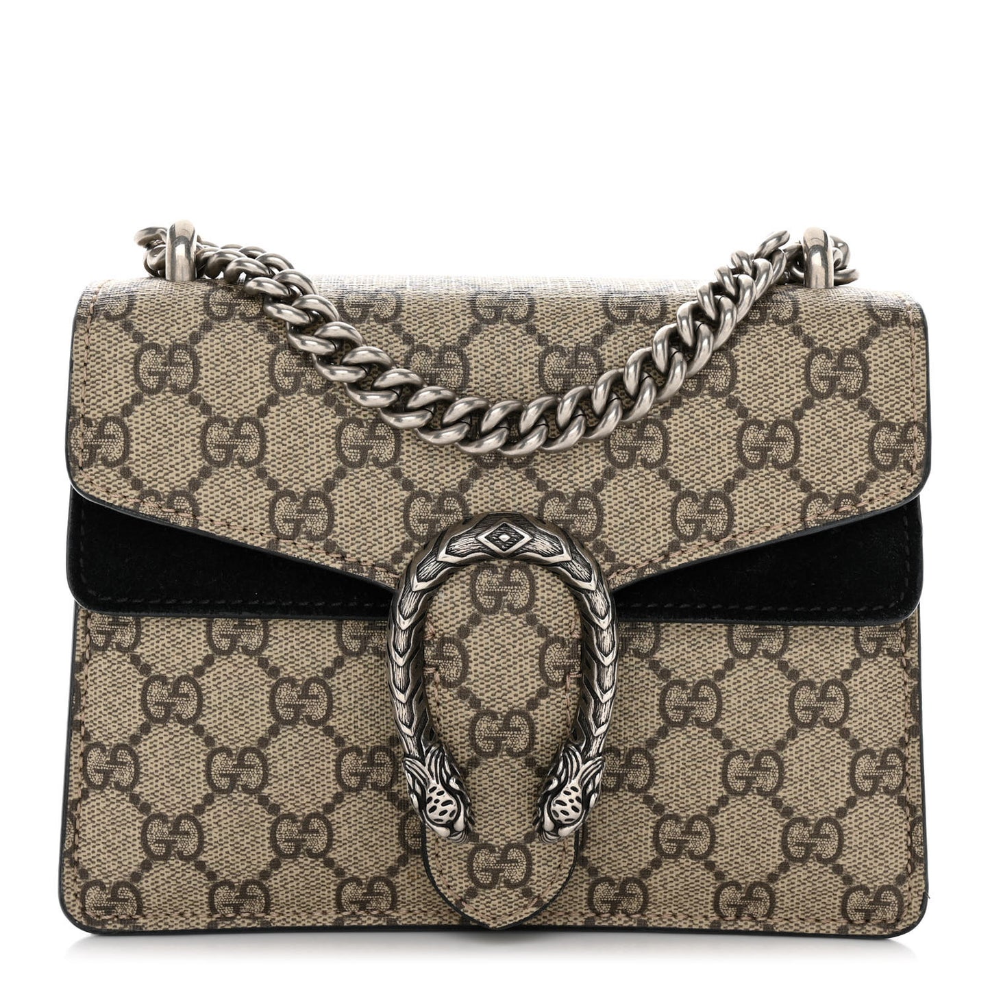 GG Supreme Monogram Mini Dionysus Shoulder Bag Black