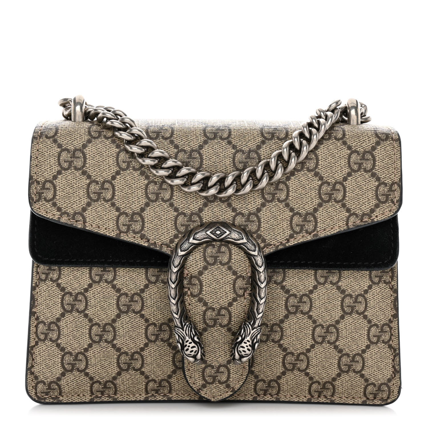 Gucci GG Supreme Monogram Mini Dionysus Shoulder Bag Black 1 of 12