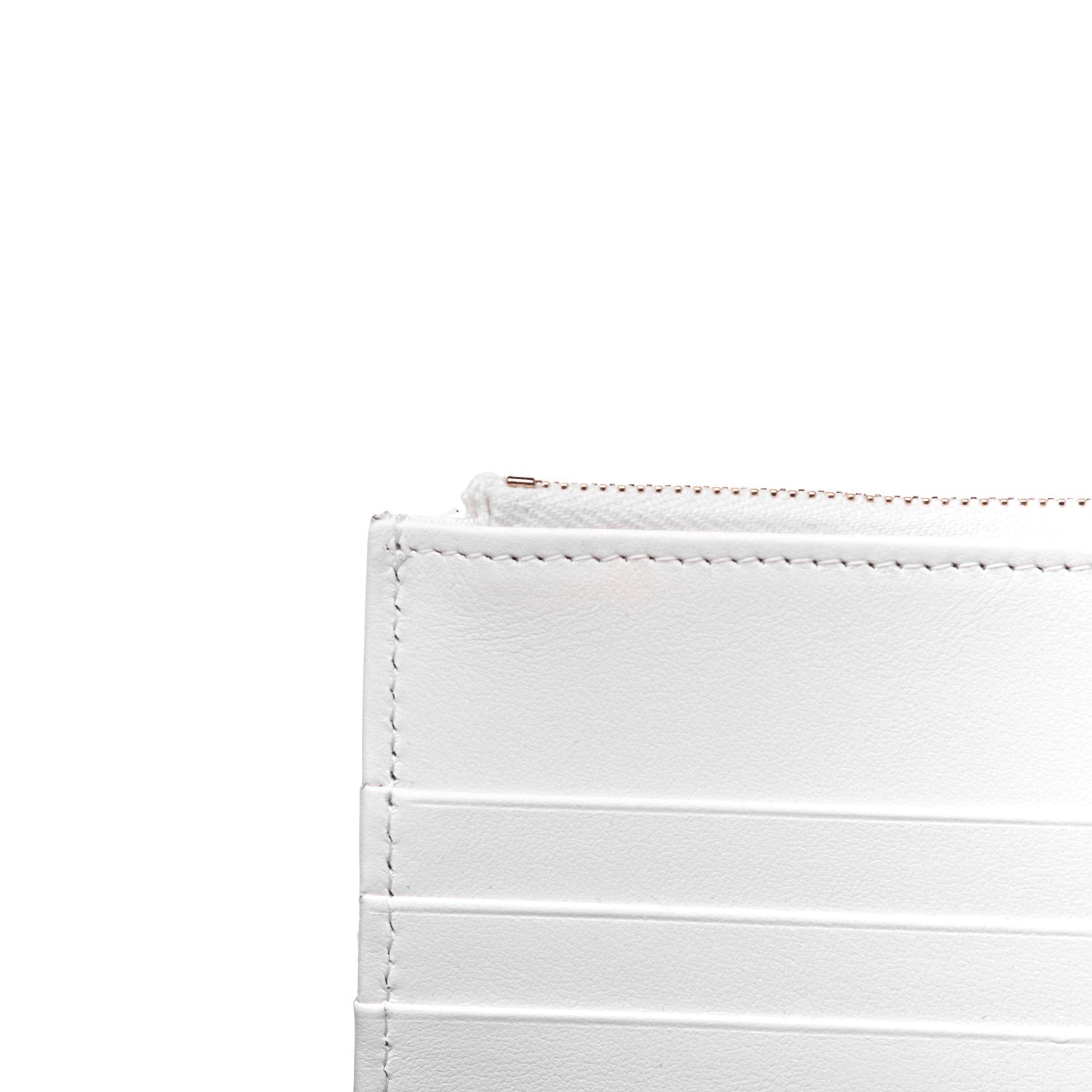 Chanel Caviar Quilted Long Zipped Wallet White 9 of 10