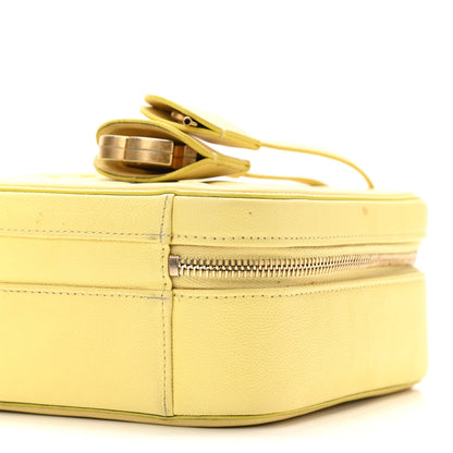 Chanel Caviar Quilted Medium CC Filigree Vanity Case Yellow 10 of 11