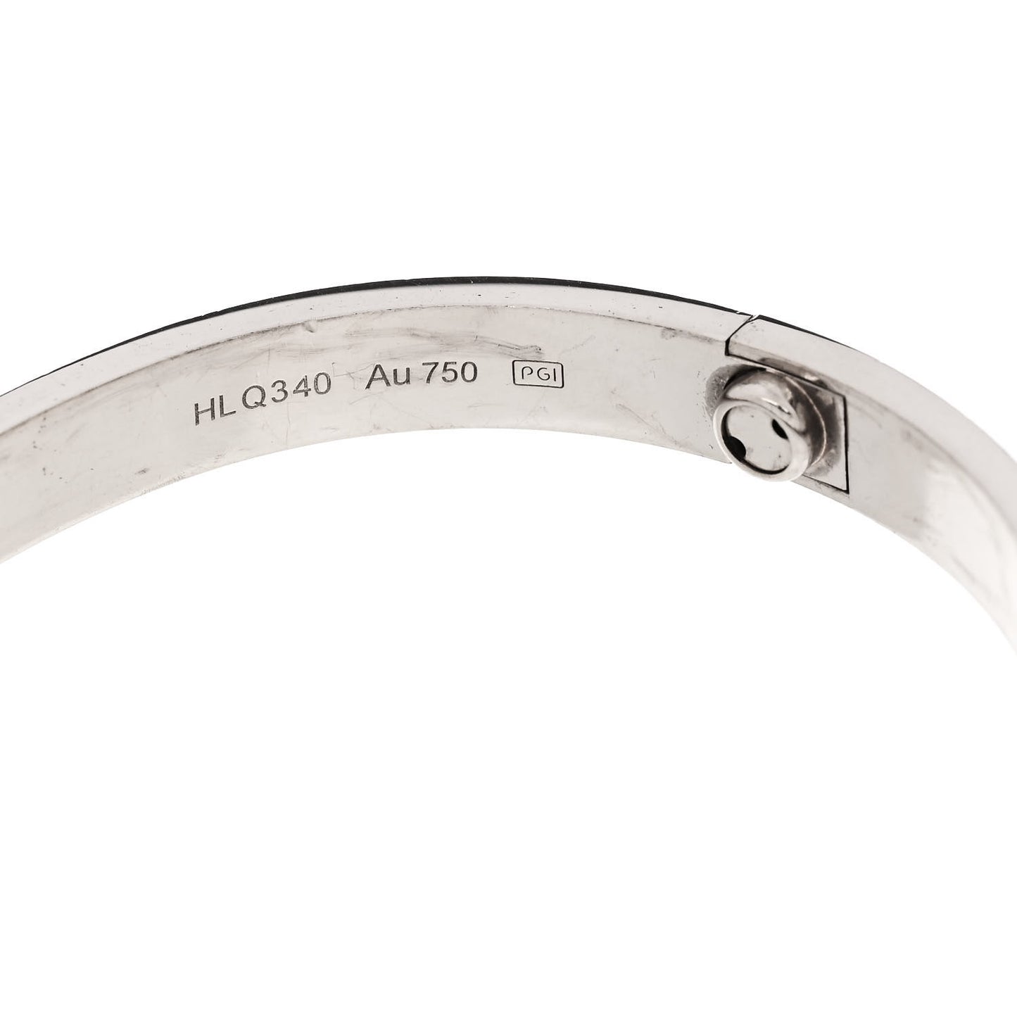 18K White Gold LOVE Bracelet 17