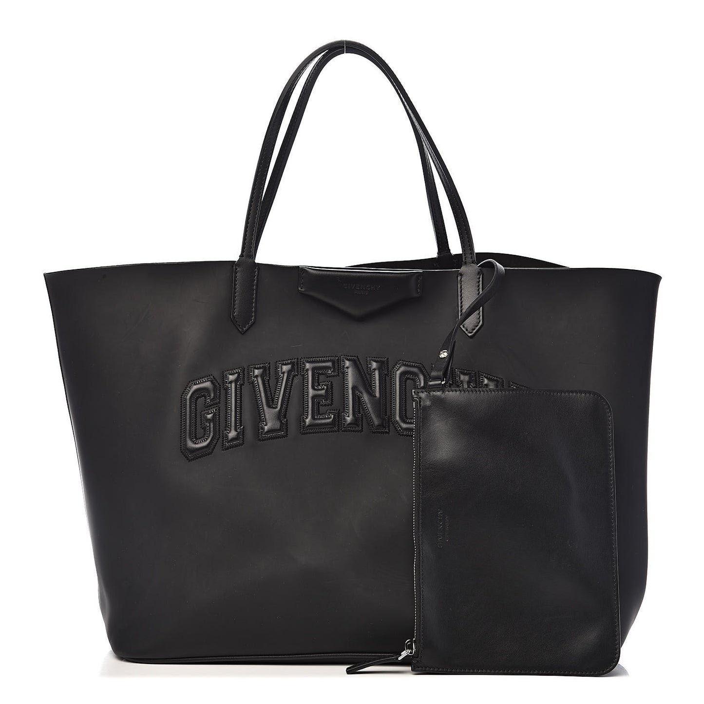 Calfskin Large Antigona Tote Black