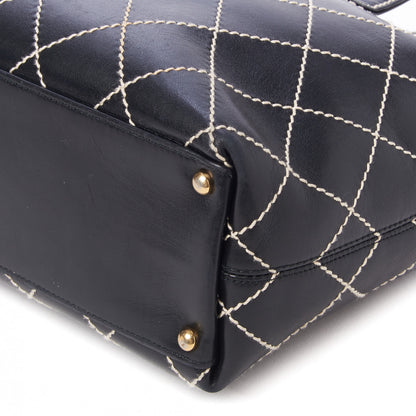 Chanel Calfskin Wild Stitch Large Tote Black 4 of 11