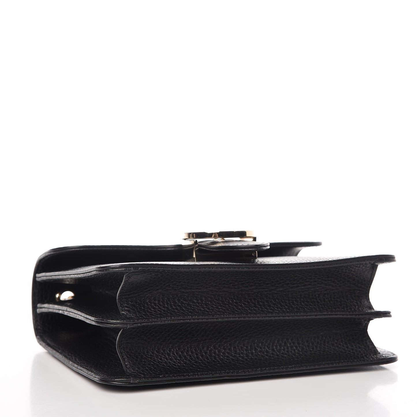 Dollar Calfskin Small Interlocking G Shoulder Bag Black