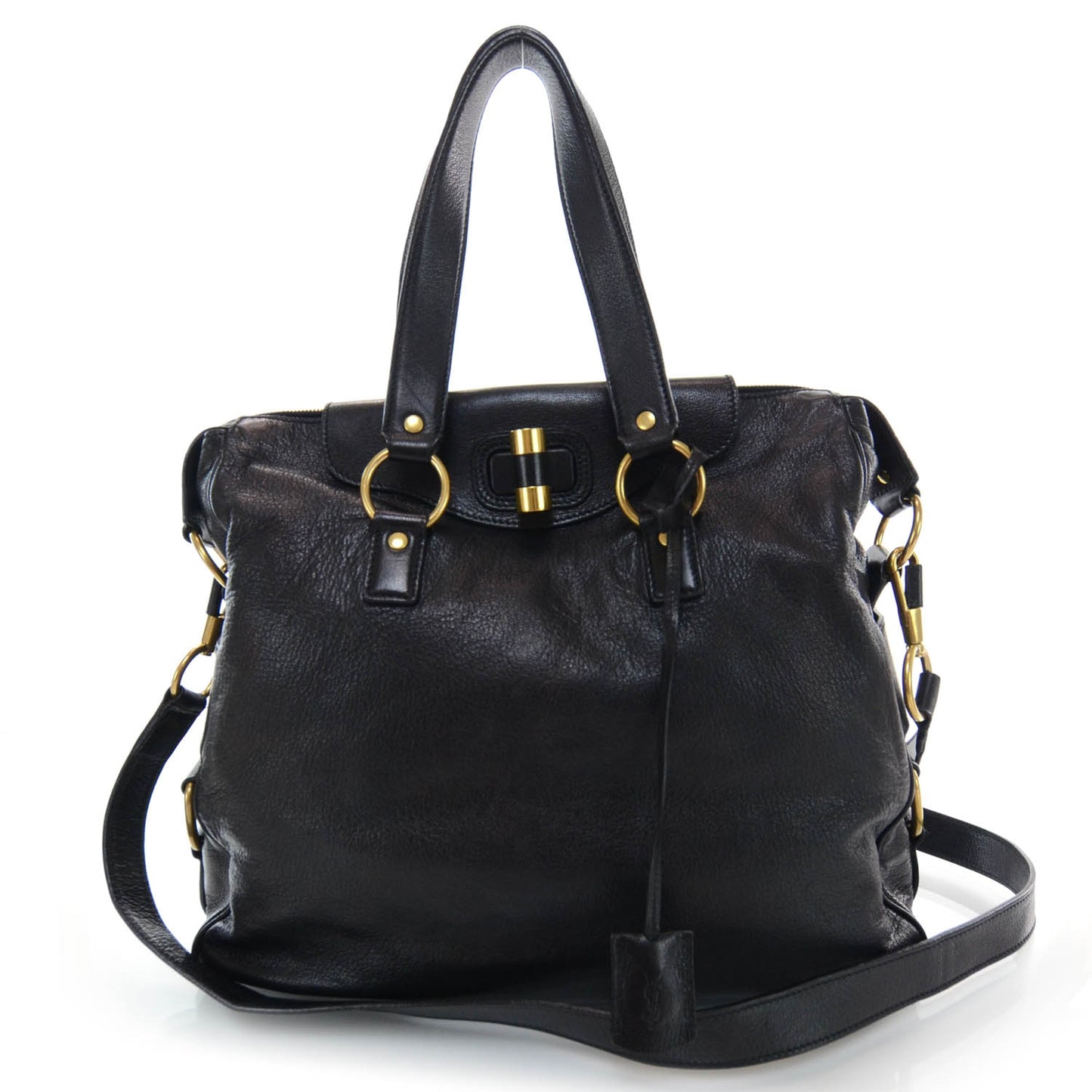 Leather Muse Messenger Bag Black