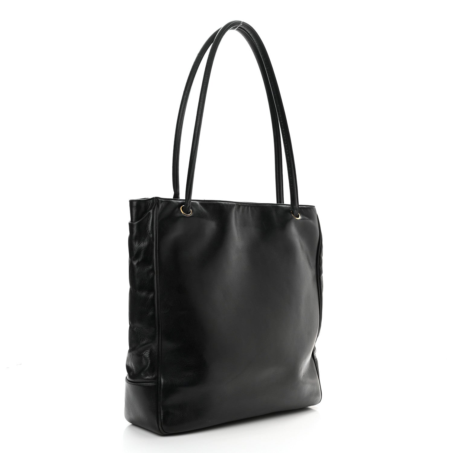 Chanel Lambskin CC Tote Navy 2 of 11