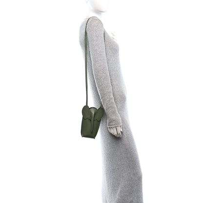 Loewe Calfskin Elephant Pouch Crossbody Bag Avocado 2 of 9