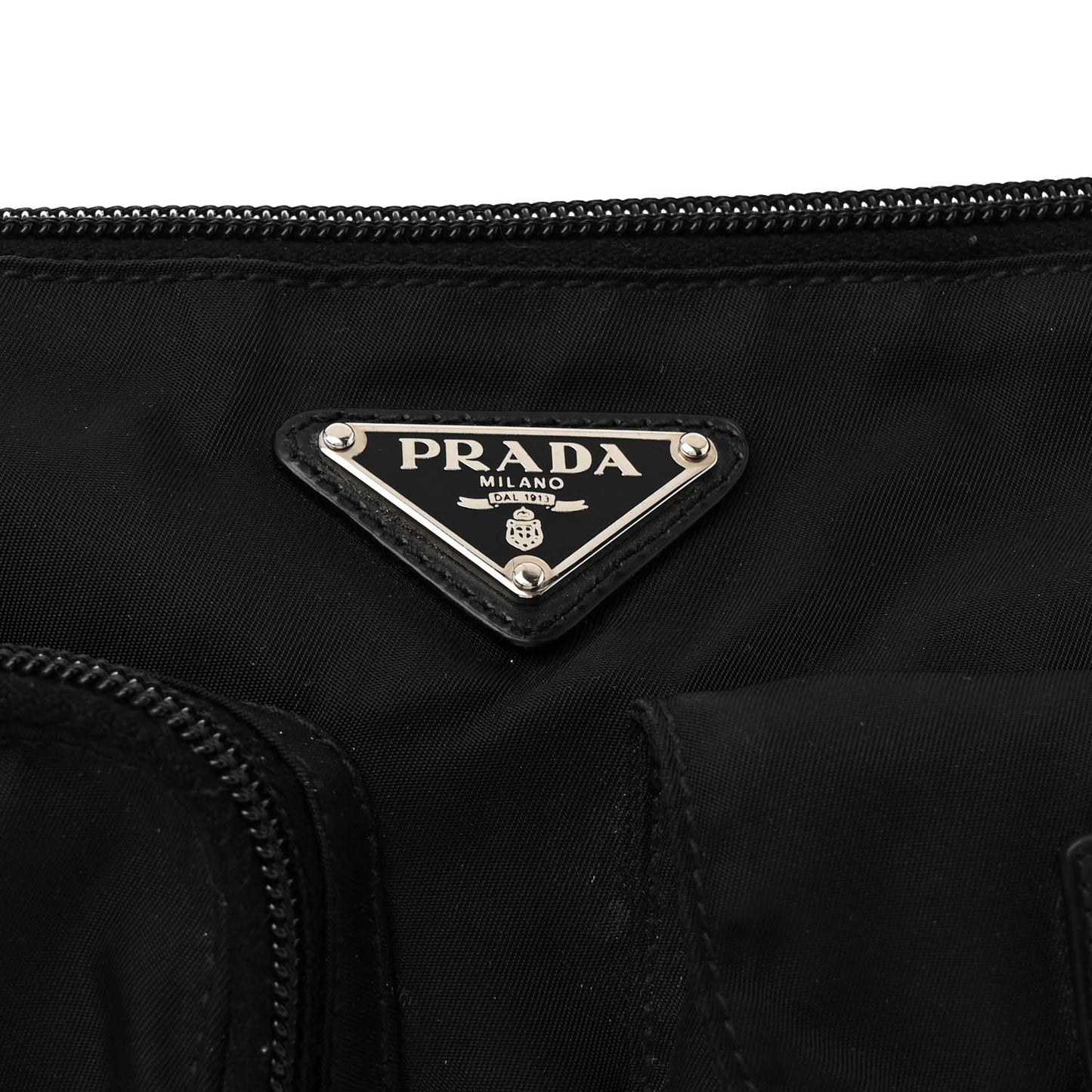 Tessuto Nylon Multi Pocket Belt Bag Black