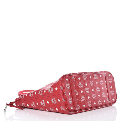 MCM Visetos Medium Reversible Shopper Tote Ruby Red 7 of 16