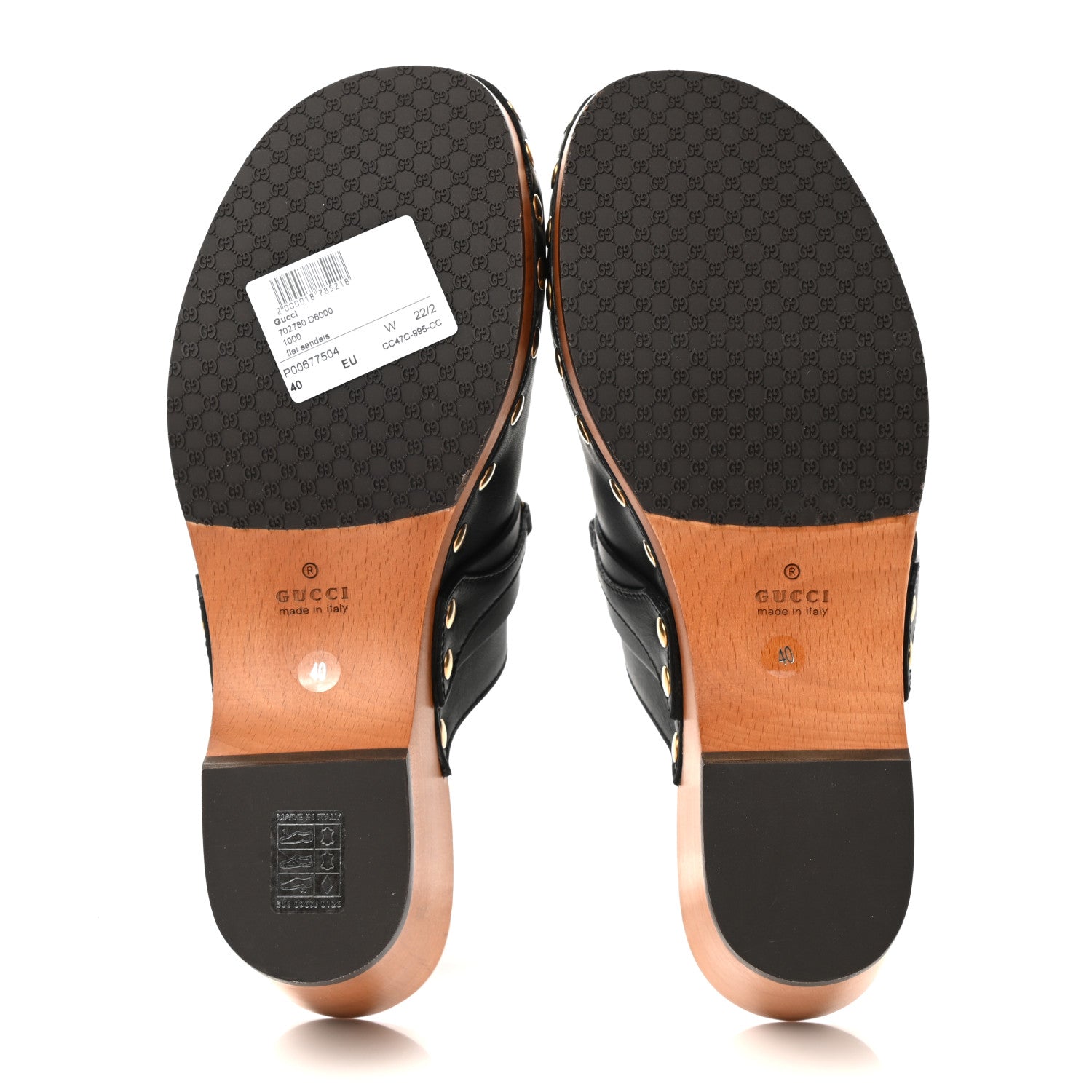Gucci Calfskin Horsebit Clogs 40 Black 6 of 9