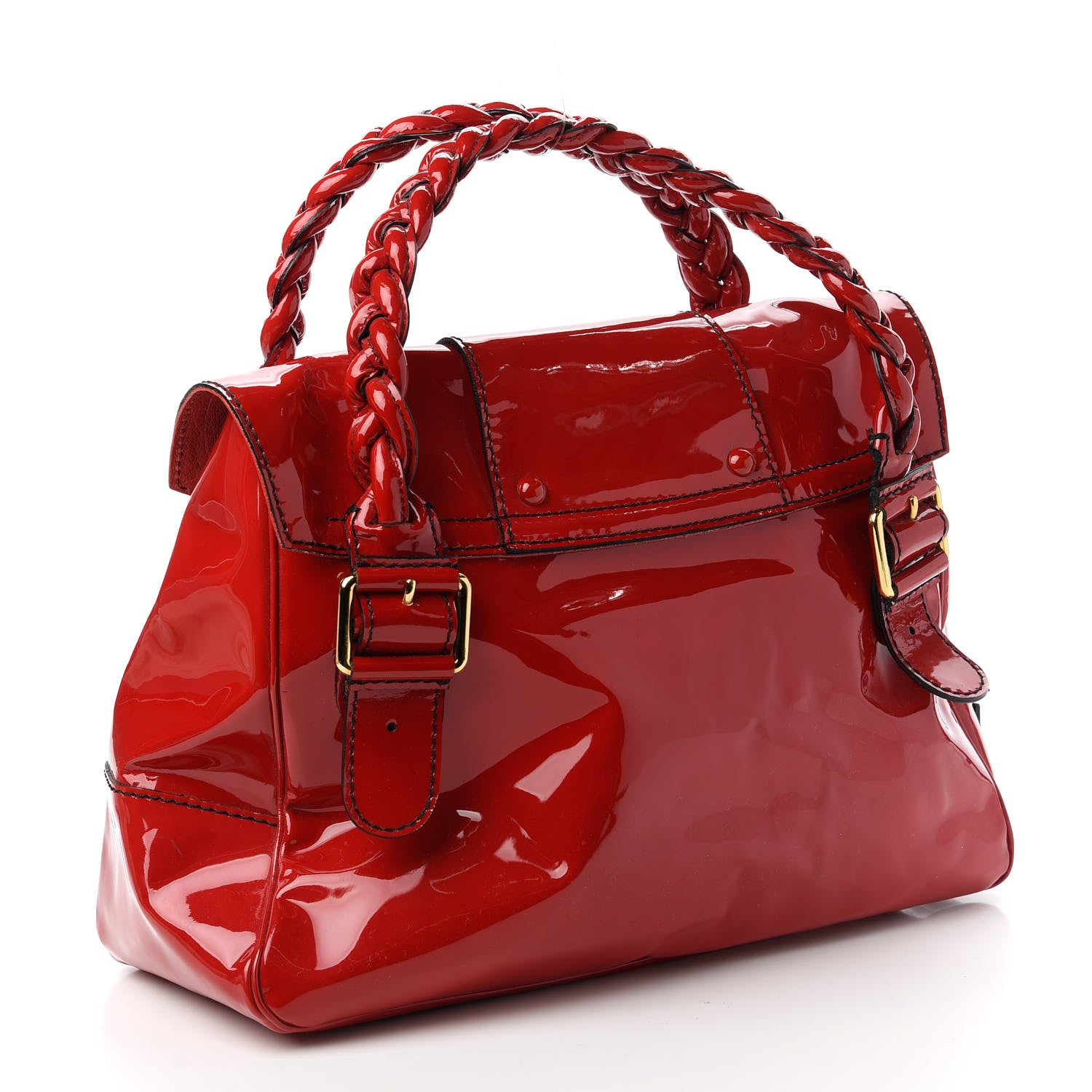Valentino Garavani Patent Large Histoire Red 3 of 10