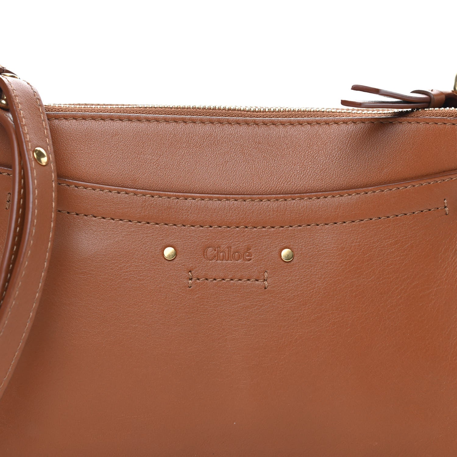 Chloe Calfskin Suede Mini Roy Bag Caramel 6 of 8