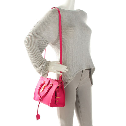 Saint Laurent Calfskin Monogram Baby Cabas Fuchsia 2 of 7