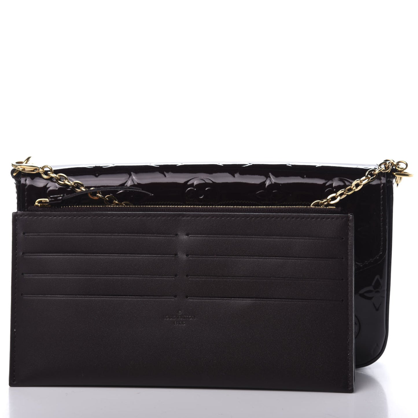 Vernis Pochette Felicie Chain Wallet Amarante