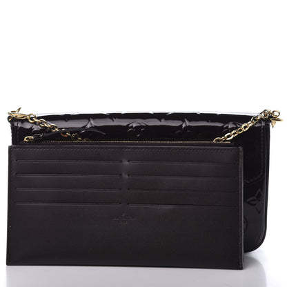 Louis Vuitton Vernis Pochette Felicie Chain Wallet Amarante 10 of 12