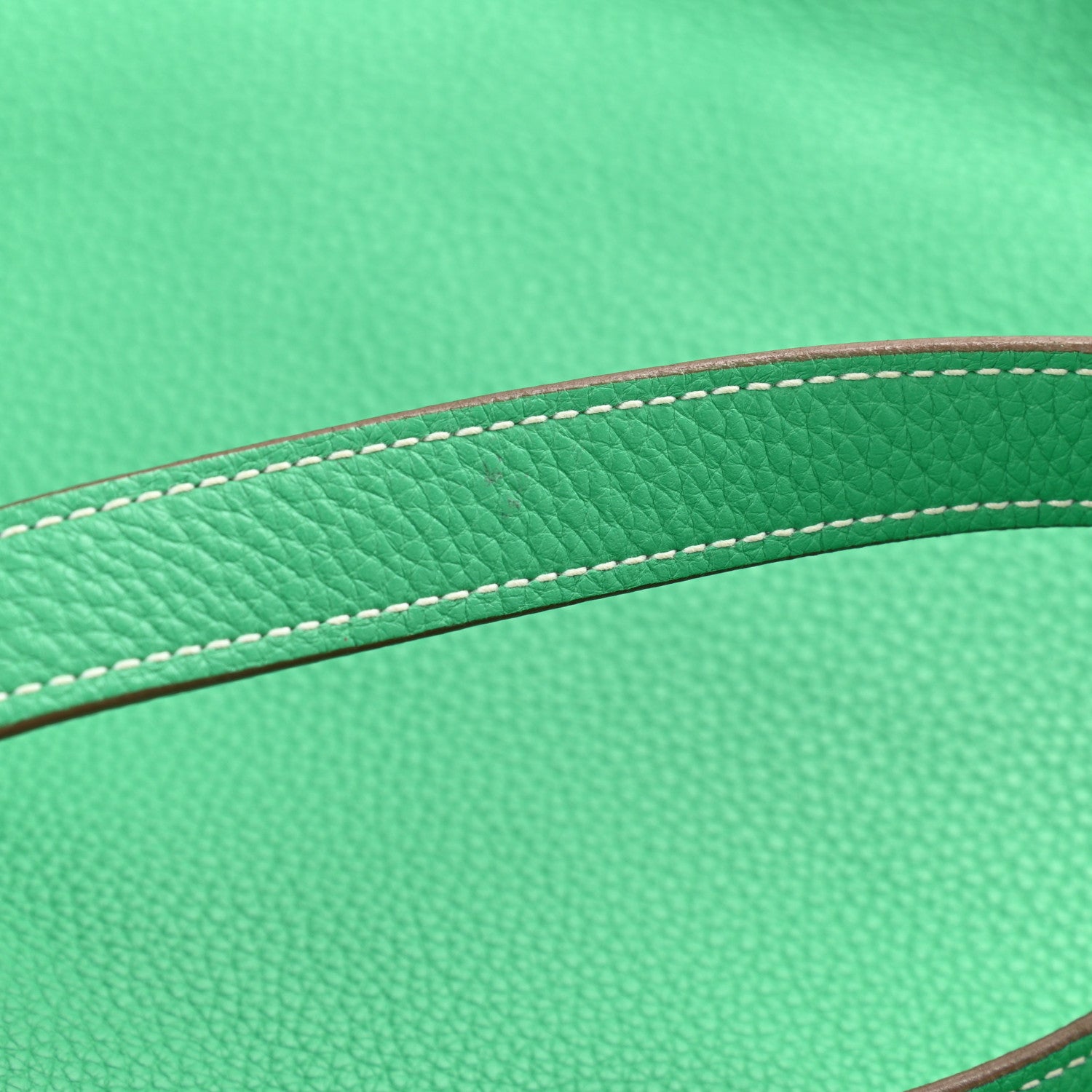 Hermes Taurillon Clemence Double Sens 36 Reversible Tote Menthe Colvert 15 of 15