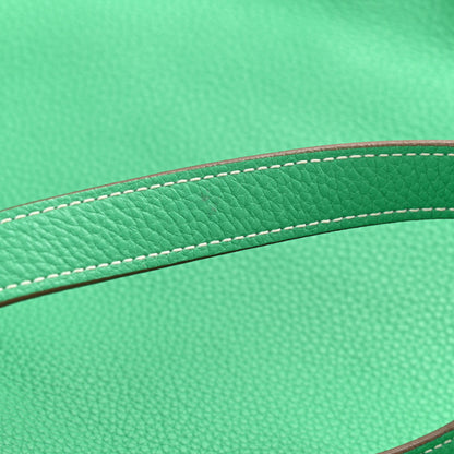 Hermes Taurillon Clemence Double Sens 36 Reversible Tote Menthe Colvert 15 of 15