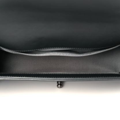 Chanel Metallic Calfskin Quilted Medium Boy Flap Dark Silver 5 of 10