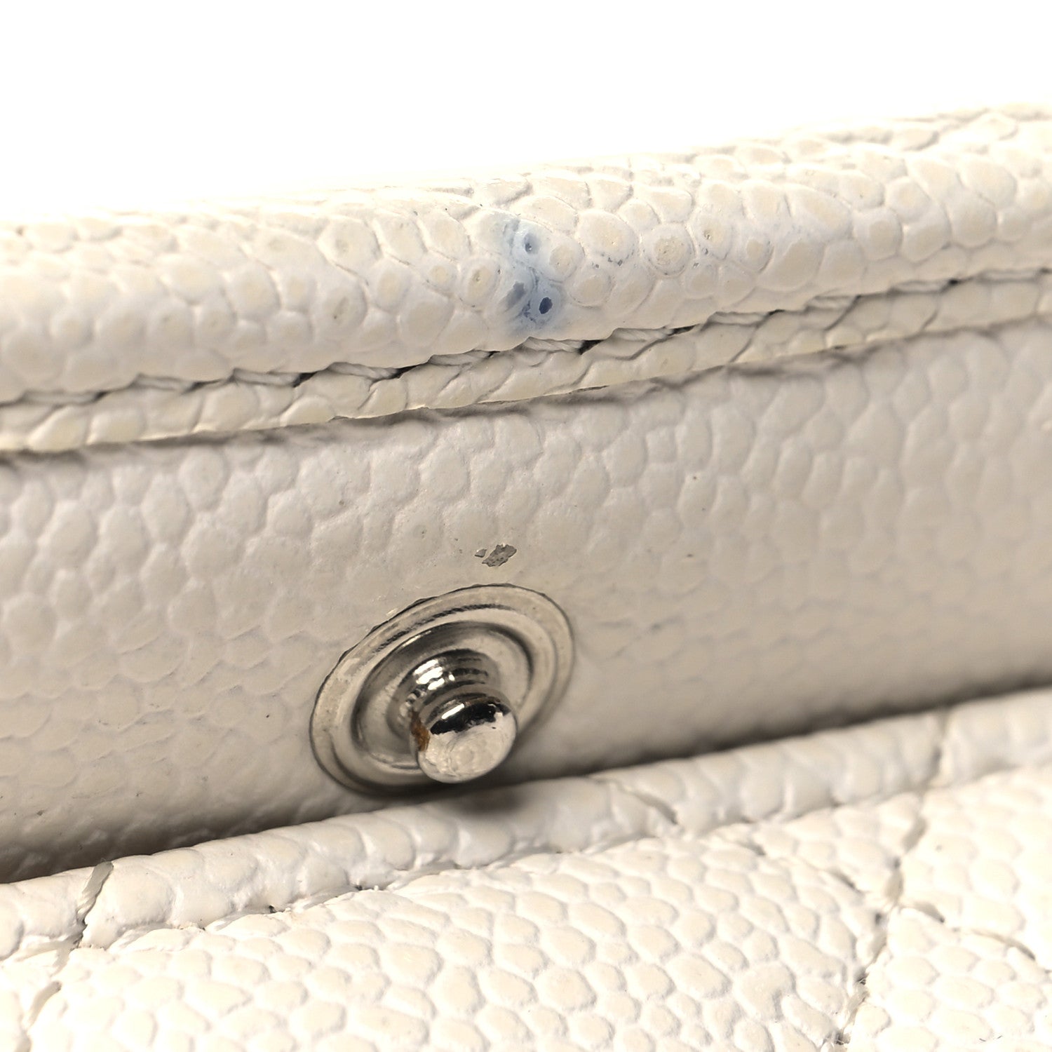 Chanel Caviar Quilted Double Flap Wallet Light White 14 of 14