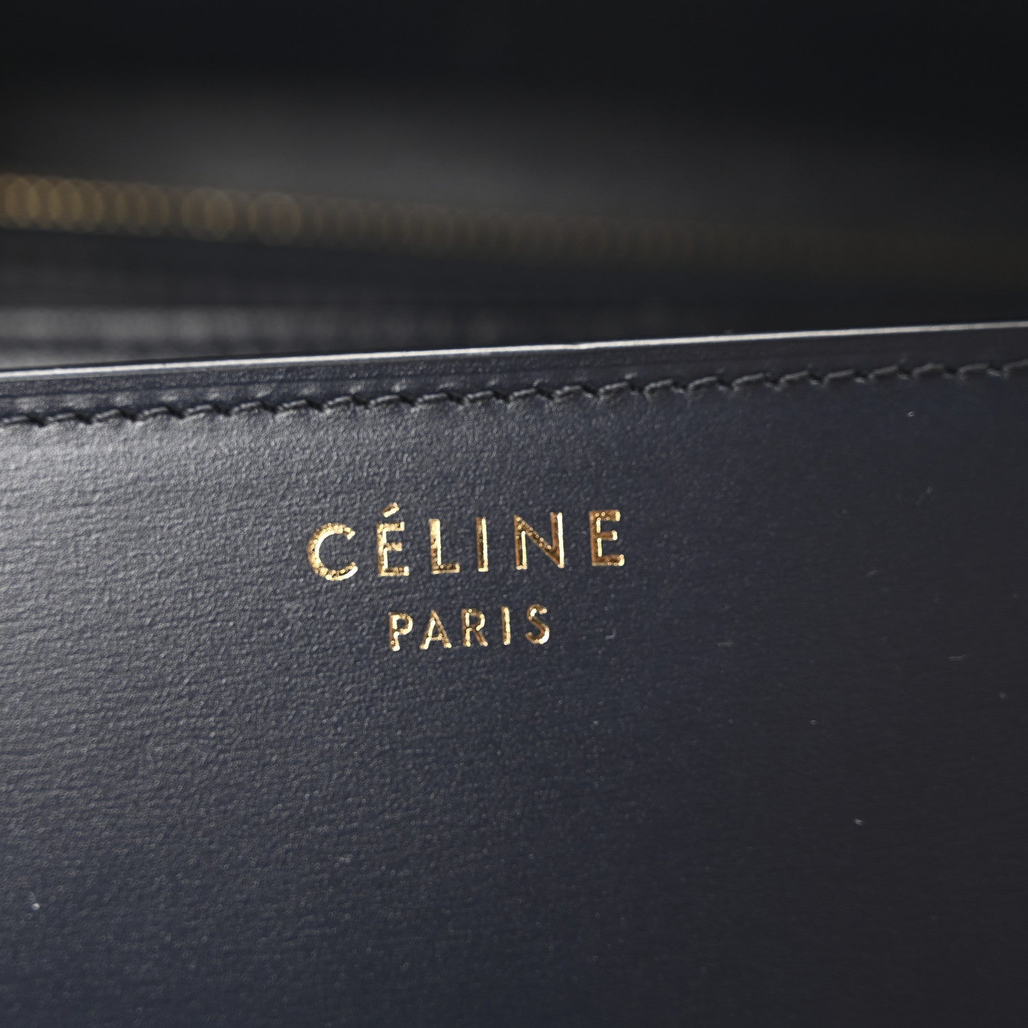 Celine Box Calfskin Medium Classic Box Flap Bag Navy 6 of 10