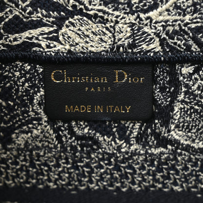 Christian Dior Canvas Embroidered Small Dioriviera Toile De Jouy Book Tote Blue 5 of 9