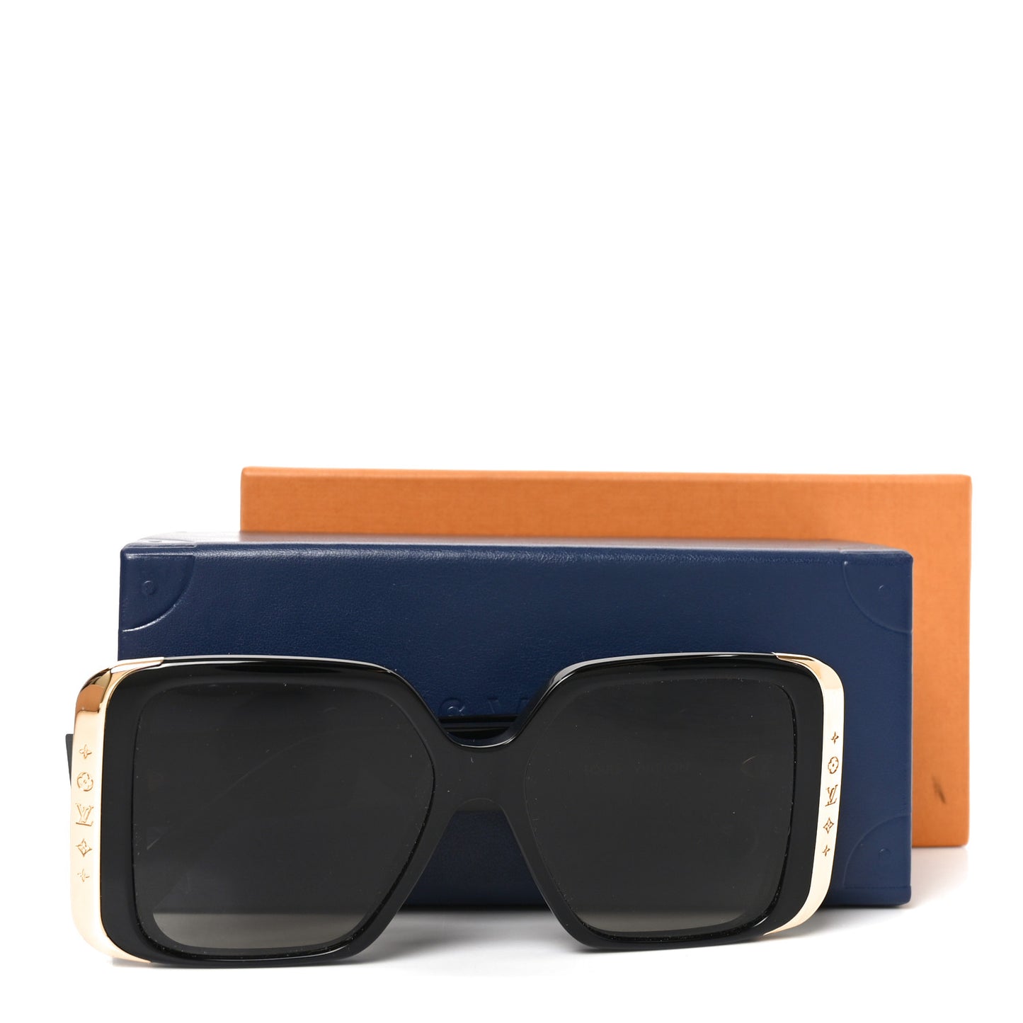 Acetate LV Moon Square Sunglasses Z1664W Black