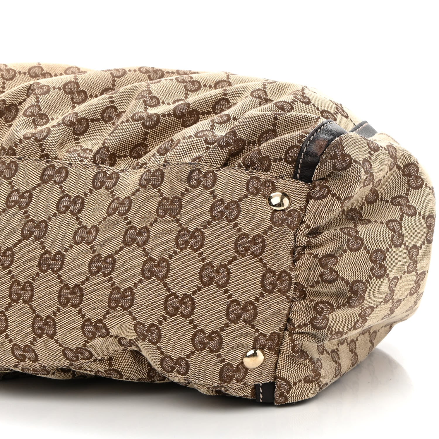 Gucci Monogram Large D Gold Hobo Dark Brown 9 of 10