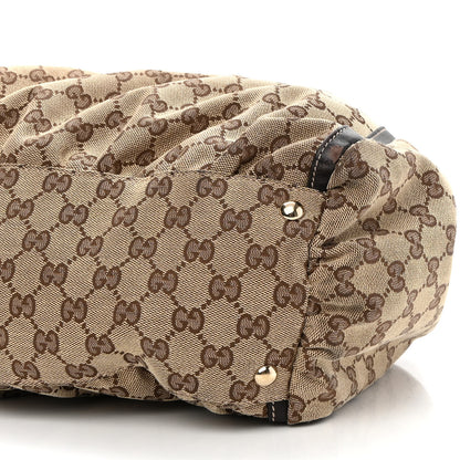 Gucci Monogram Large D Gold Hobo Dark Brown 9 of 10