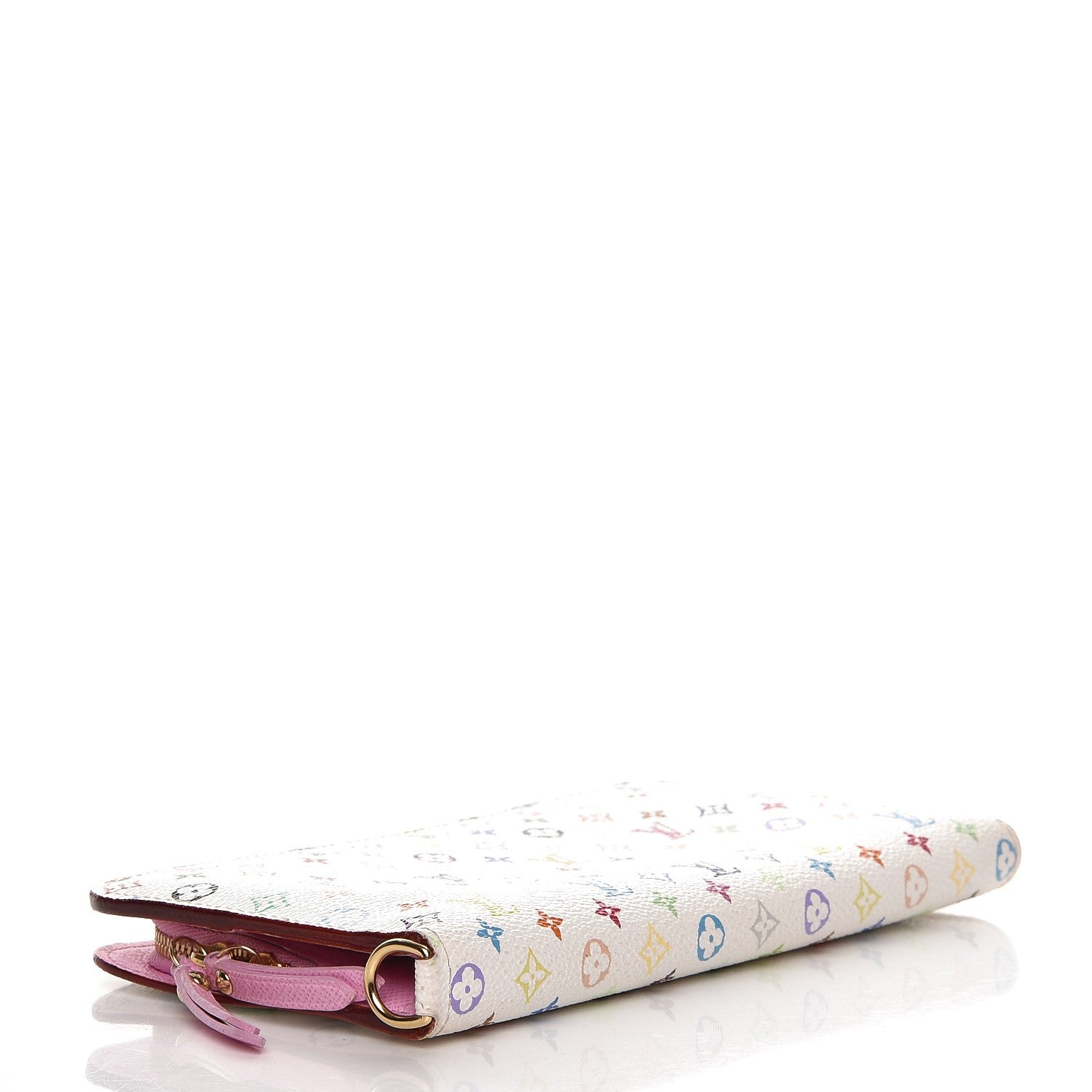 Louis Vuitton Monogram Multicolor Insolite Wallet White Litchi 4 of 7