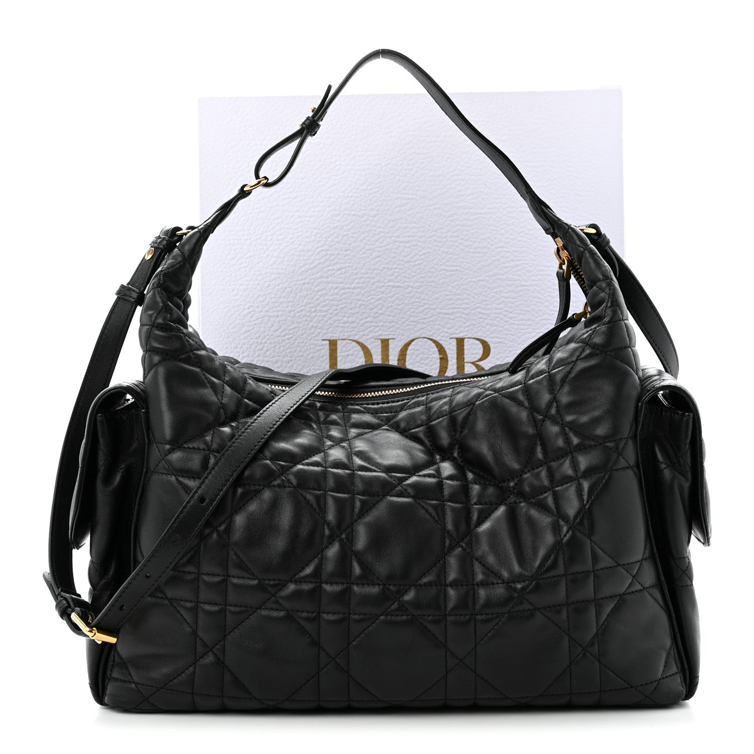 Christian Dior Lambskin Macrocannage Large D-Dream Bag Black 11 of 11