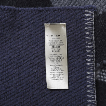 Burberry Cashmere Wool Patchwork Check Blanket Scarf Mauve Pink 4 of 4