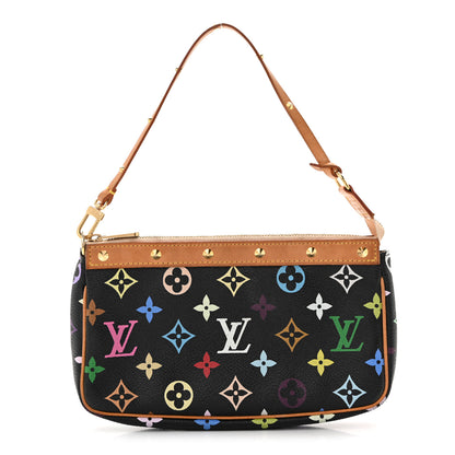 Louis Vuitton Monogram Multicolor Pochette Accessories Black 1 of 14