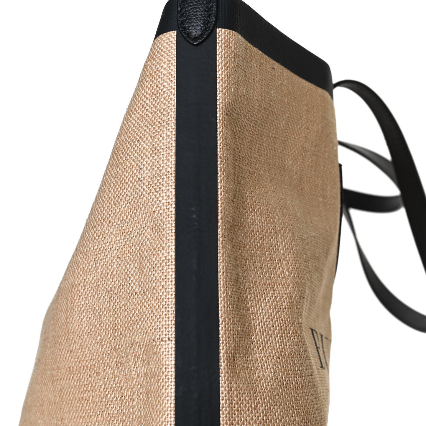 Raffia Logo Print Medium The Giant Reversible Tote Black