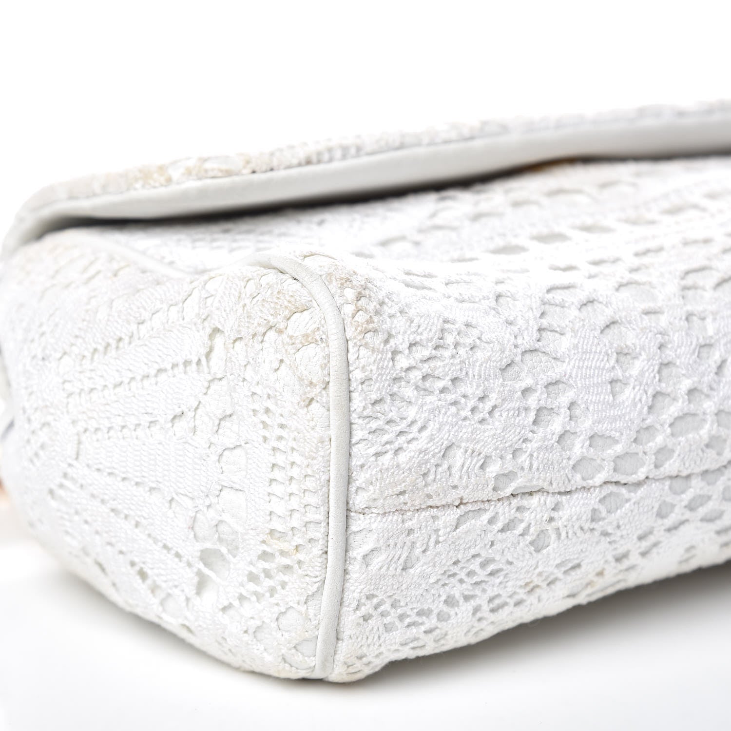 Dolce & Gabbana Calfskin Lace Small Miss Sicily Satchel White 7 of 12