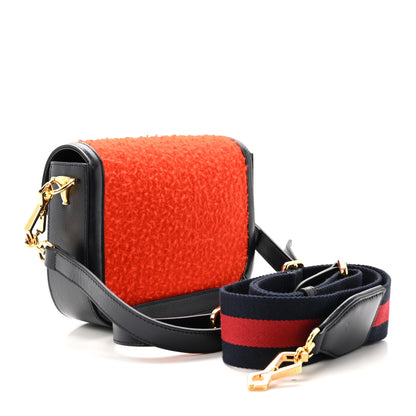 Gucci Casy Wool Azalea Calfskin Mini Horsebit 1955 Shoulder Bag Bitter Sweet Blue 3 of 10