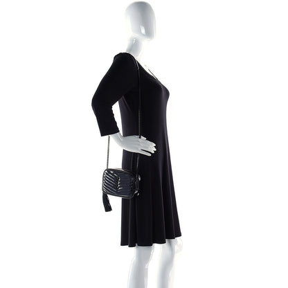 Saint Laurent Patent Calfskin Matelasse Monogram Mini Lou Camera Bag Black 3 of 15