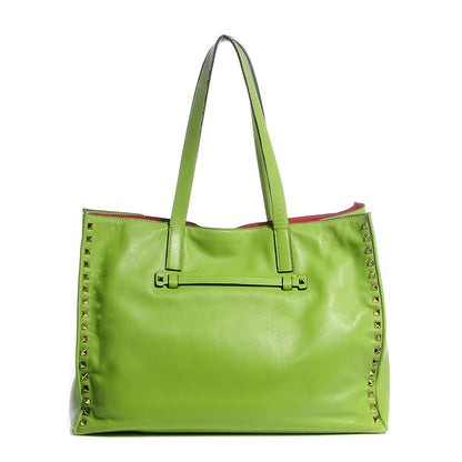 Valentino Garavani Nappa Medium Rockstud Soft Tote Pop Apple 1 of 7