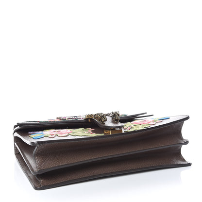 Gucci Calfskin Web Owl Embroidered Medium Dionysus Shoulder Bag New Acero Multicolor 5 of 10
