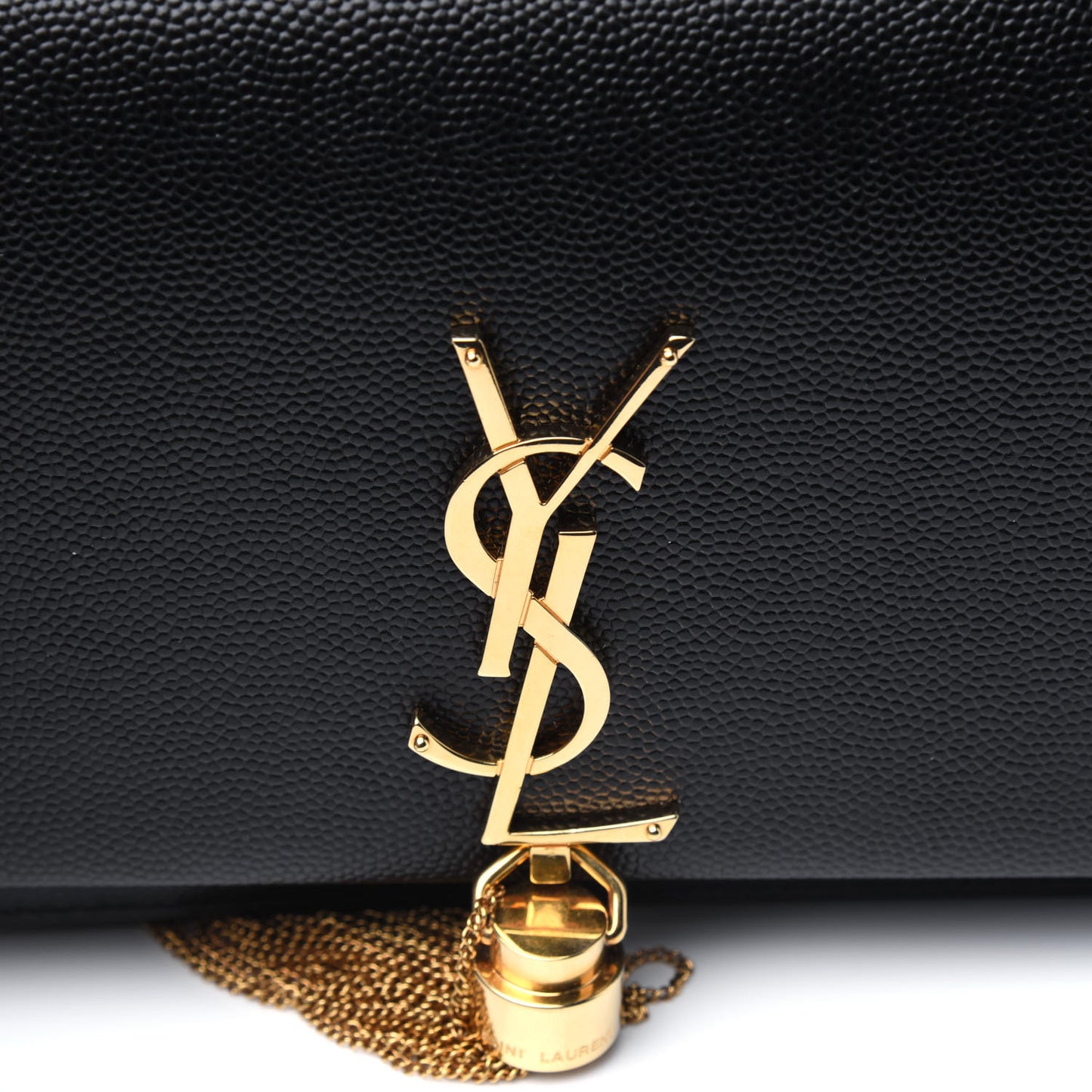 Grain De Poudre Classic Monogram Kate Tassel Chain Wallet Black