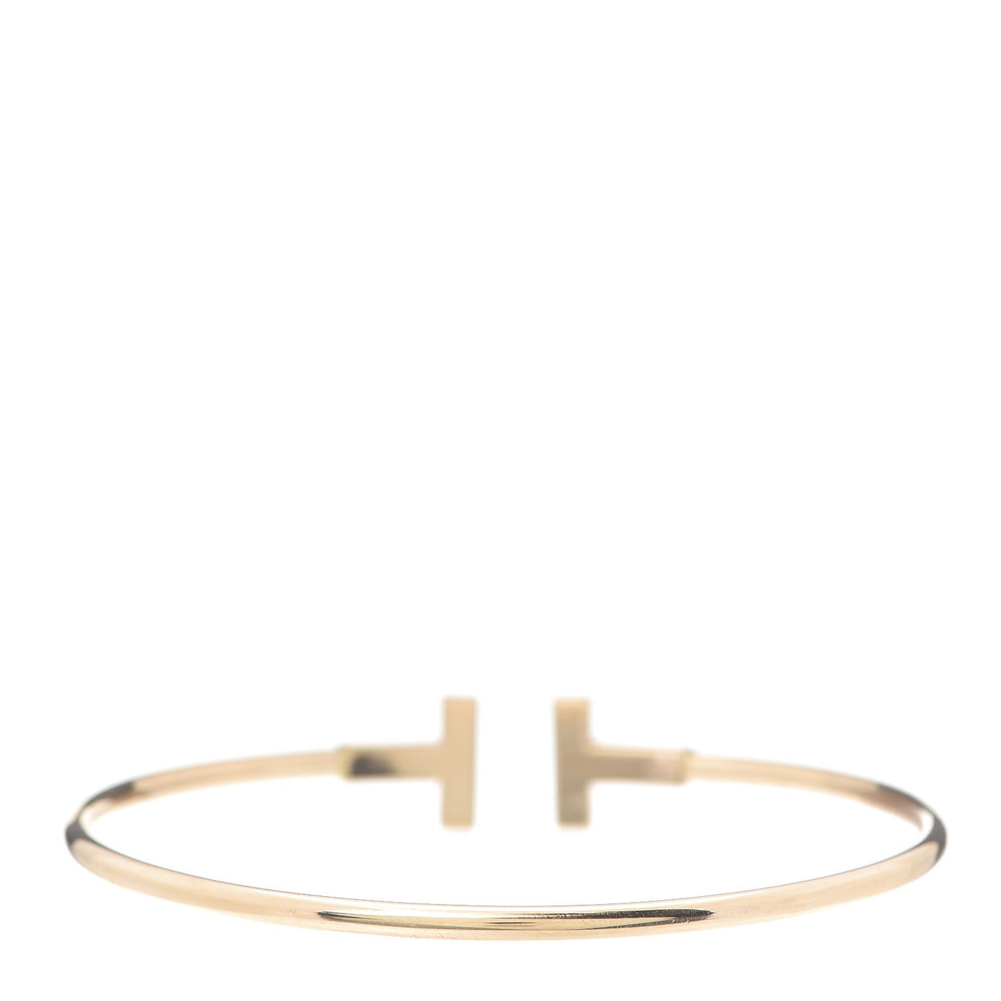 18K Rose Gold Diamond T Wire Bracelet