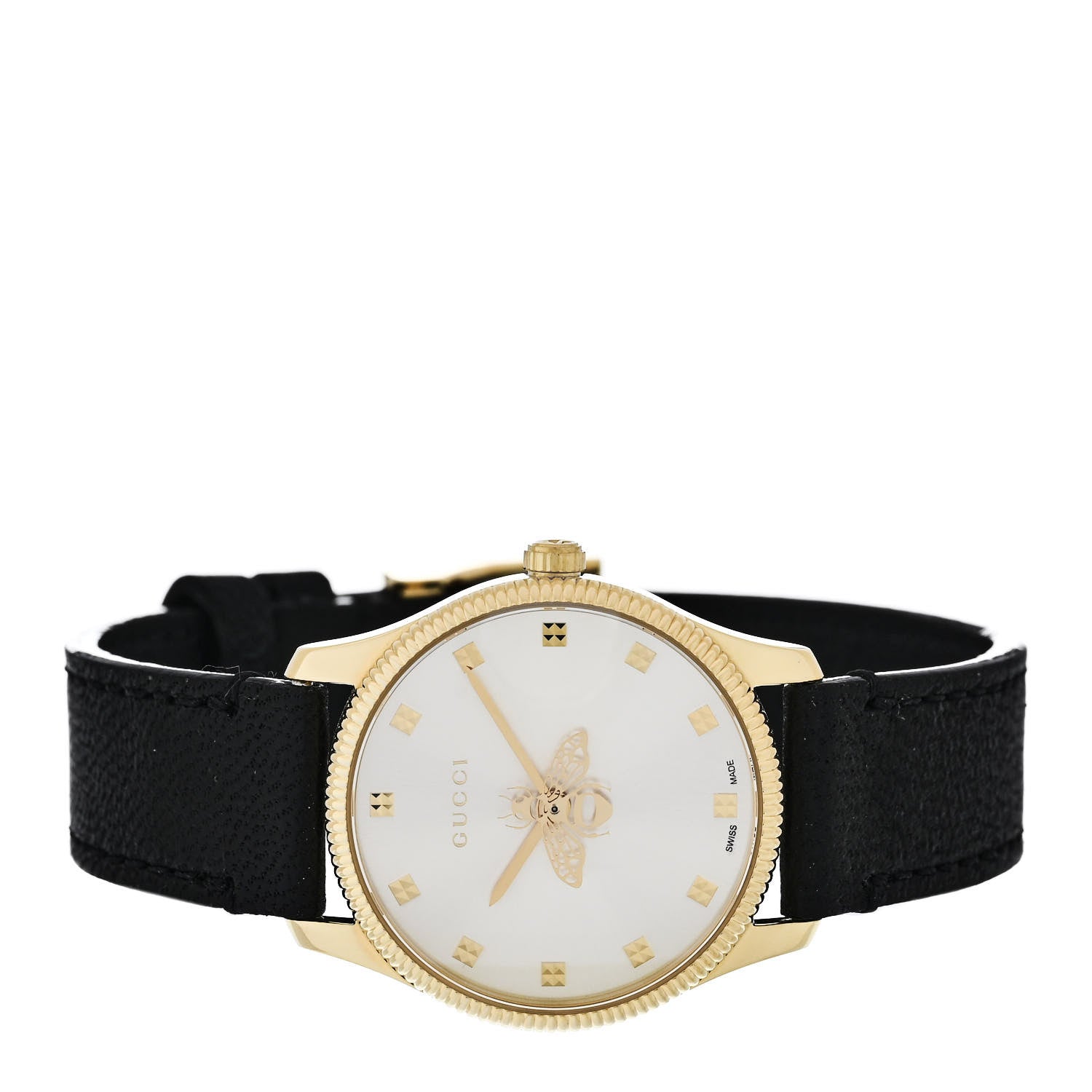 Gucci Stainless Steel Calfskin 29mm G-Timeless Bee Quartz Watch 2 of 5