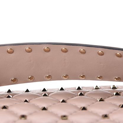 Valentino Garavani Nappa Rockstud Spike Side Slip Zip Clutch Poudre 9 of 9