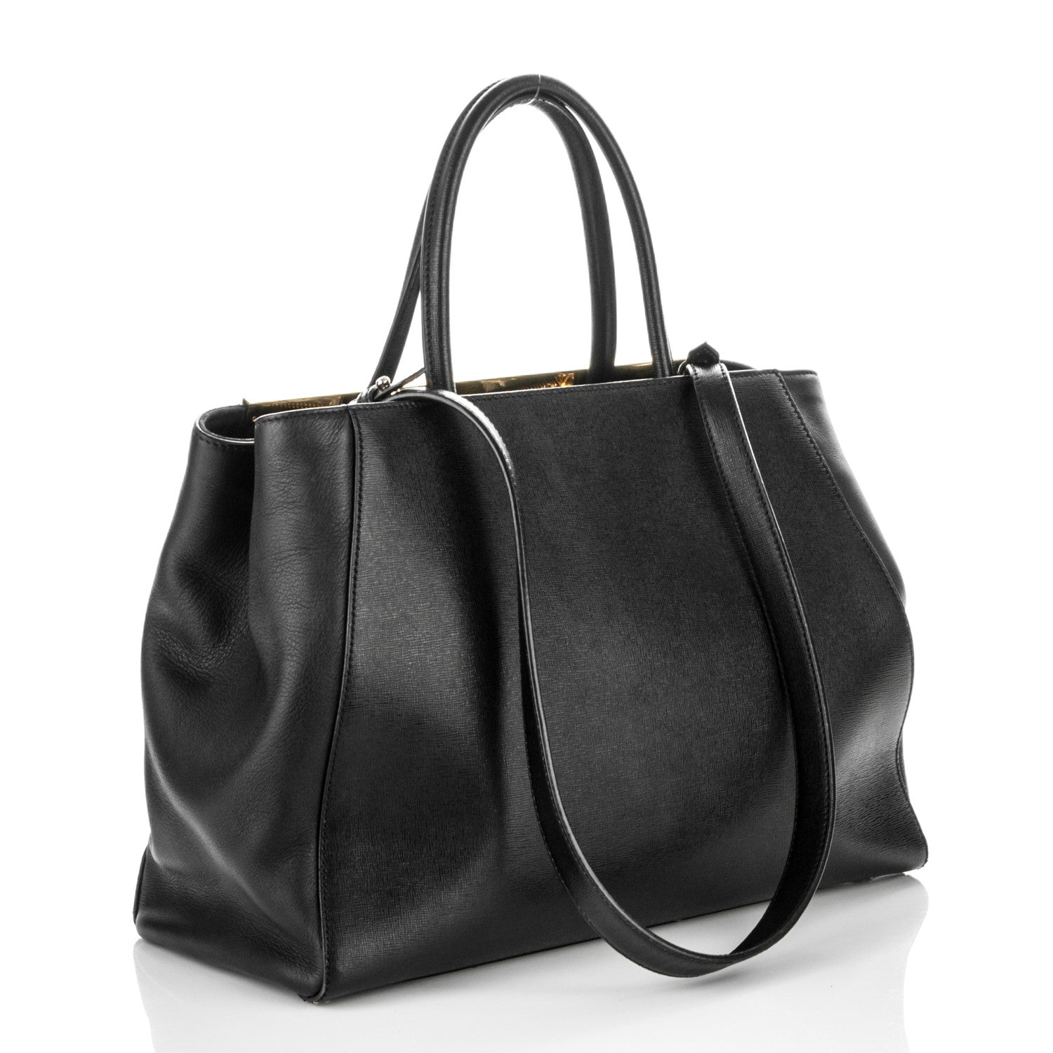 Fendi Vitello Elite Regular 2Jours Tote Black 3 of 7