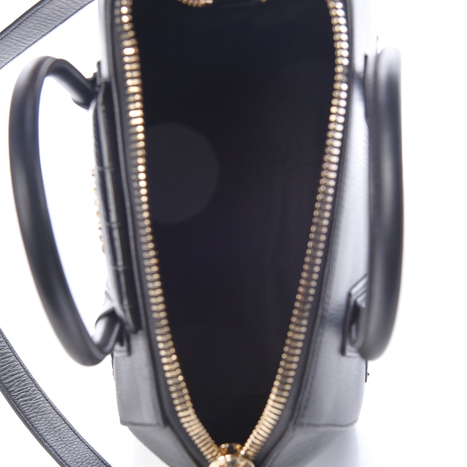 Givenchy Grained Calfskin Crocodile Embossed Inlay Small Antigona Black 5 of 10