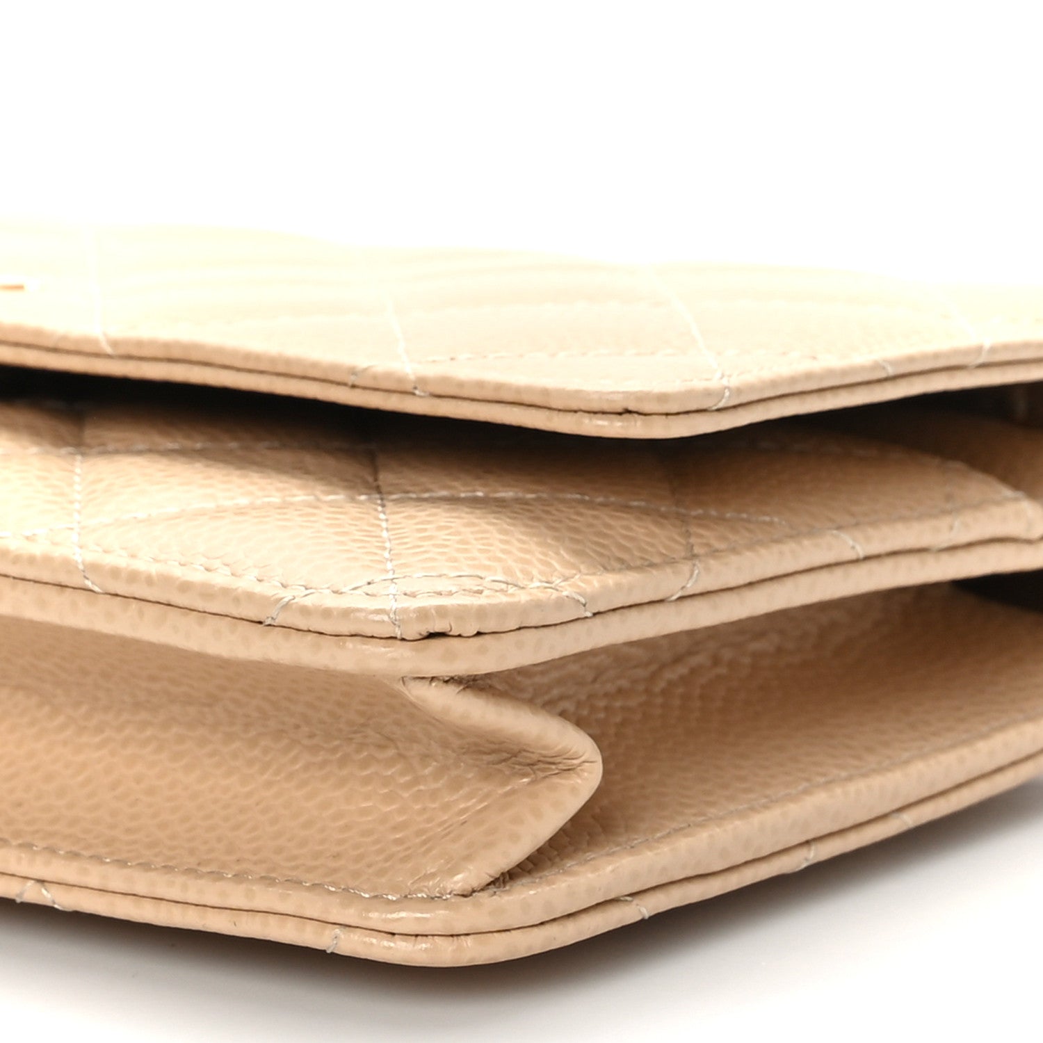 Chanel Caviar Quilted Wallet On Chain WOC Beige 10 of 10